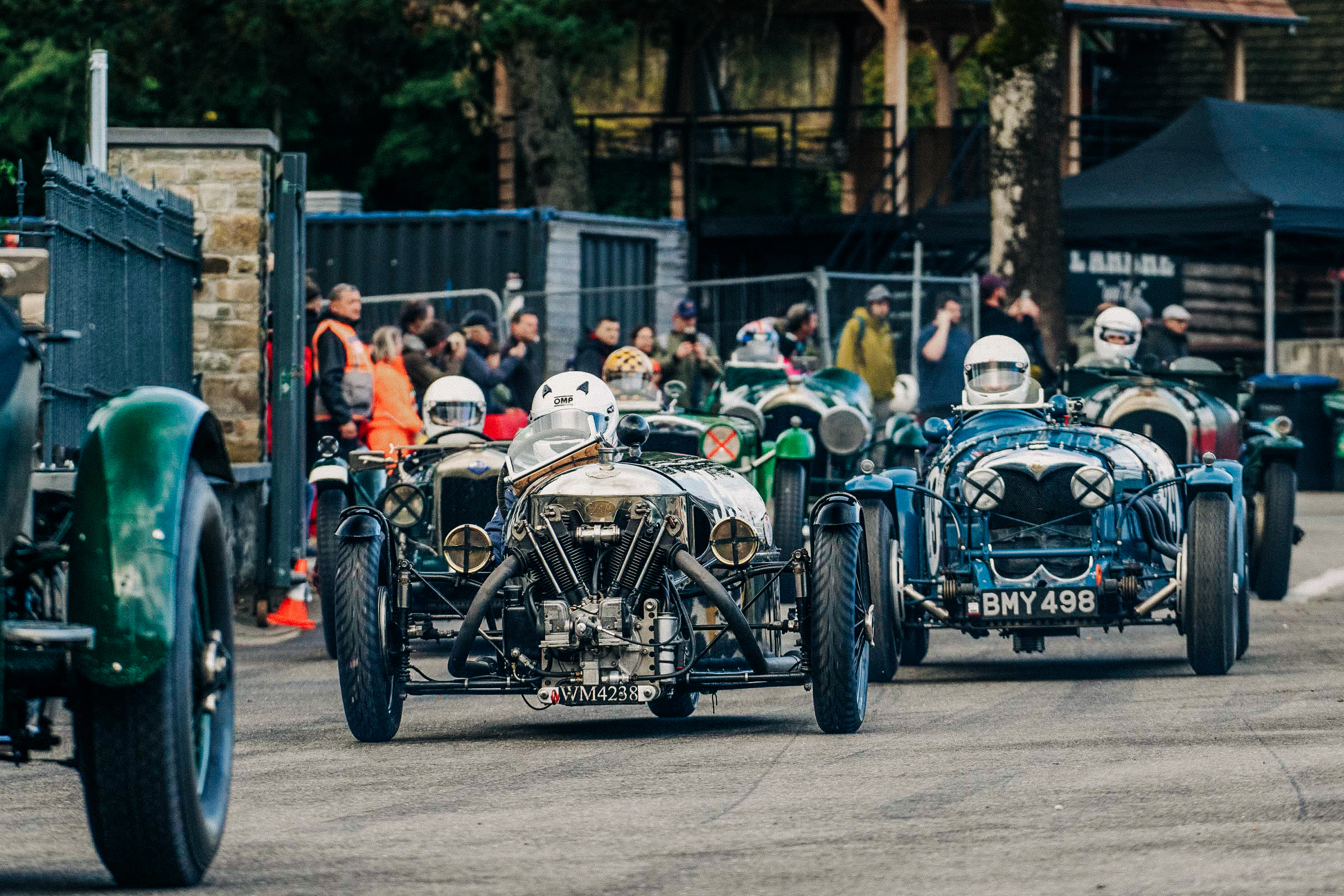 Motor racing legends at Donington Park Circuit