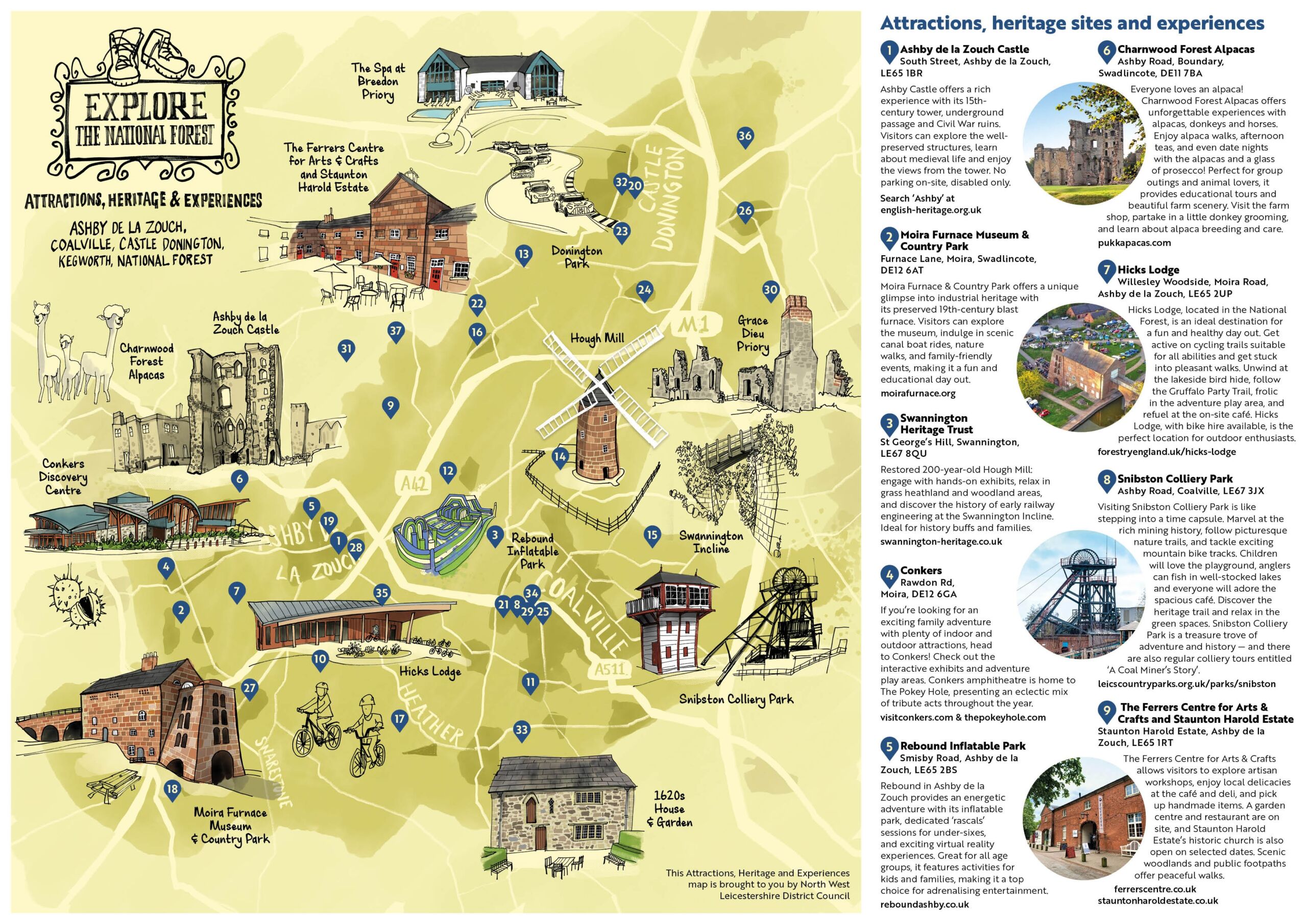 Attractions Heritage and Experiences map updated June 2026